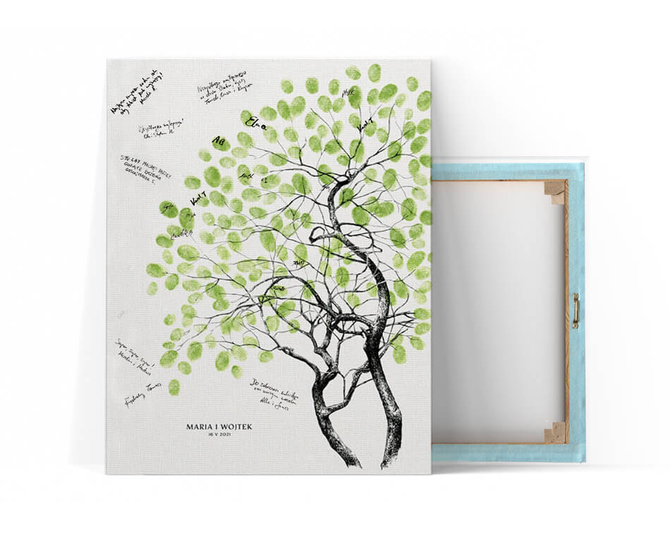 Księga gości z drzewkiem bonsai na odciski palców