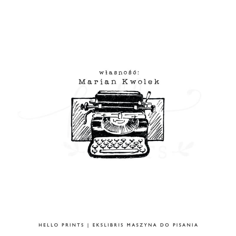 Exlibris stara maszyna do pisania